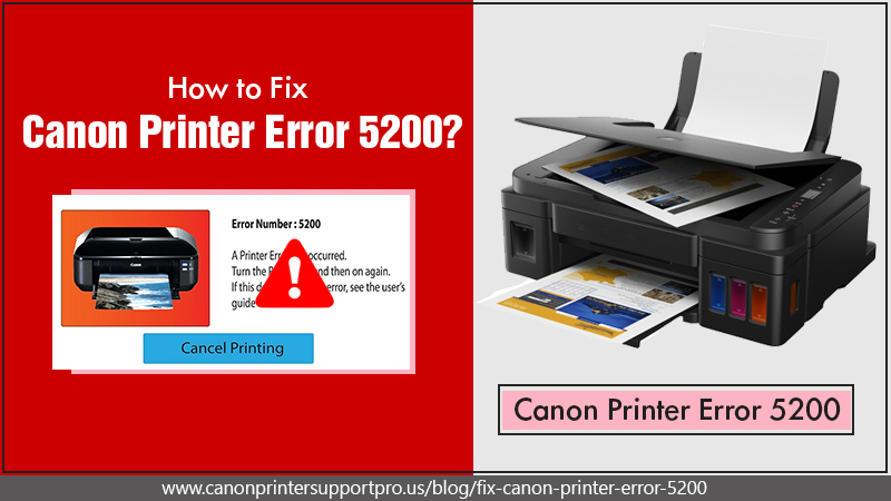 canon mx340 프린터에서 오류 5200은 무엇을 의미합니까