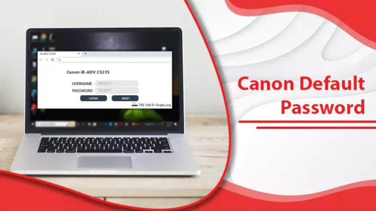 Canon Default Password